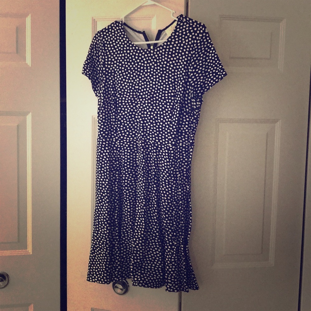 Kate space black/white polka dot dress